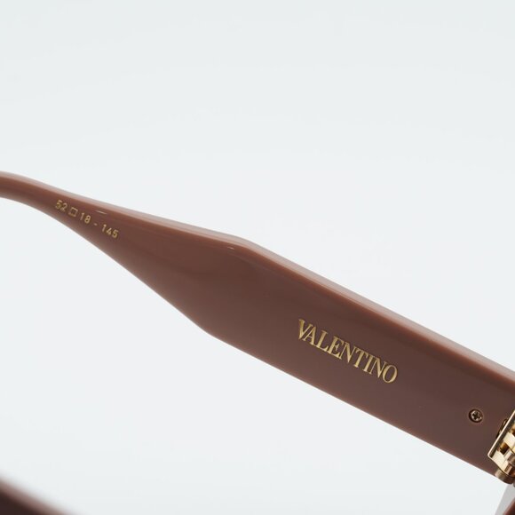Valentino V-QUATTRO VLS-109H Sunglasses Caramel Rectangle Frame, Brown Lenses - Picture 7 of 12